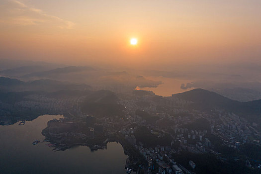 航拍千岛湖风景