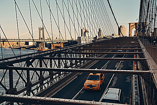 布鲁克林大桥,交通,市区,曼哈顿,纽约