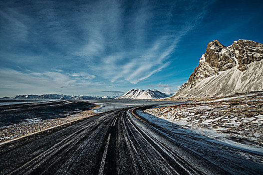 遥远,冰,道路,冰岛