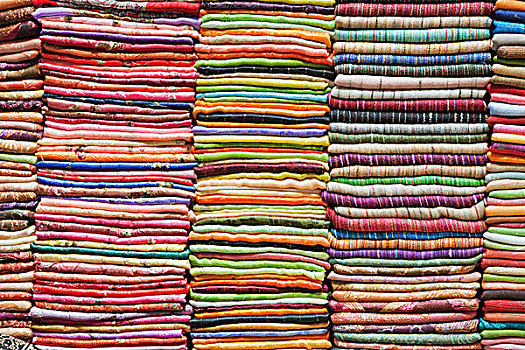 柬埔寨,收获,老,市场,材质,丝绸,店