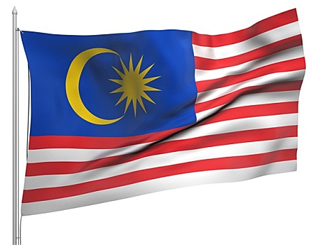 飞,旗帜,马来西亚,国家
