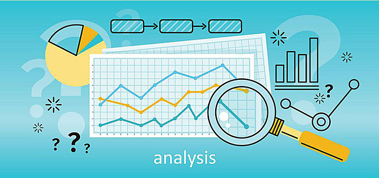 放大镜,图表,纸,彩色,概念,上网,商务,商业,统计,分析,信息,寻找,蓝色背景,不同