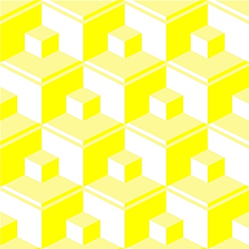 黄色,抽象,立方体