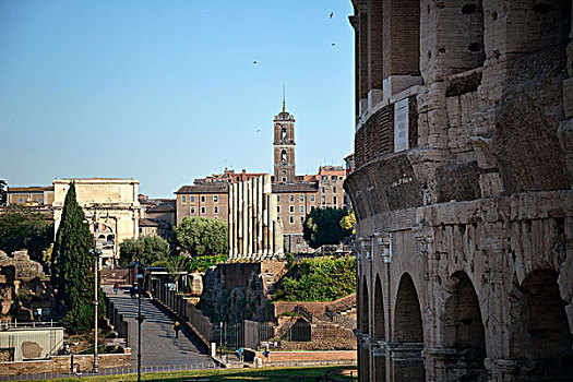 罗马角斗场,象征,建筑,罗马,意大利