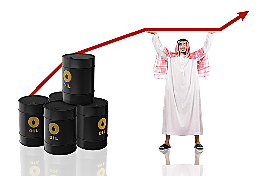 阿拉伯,商务人士,支持,油价