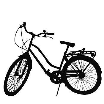 剪影,自行车,白色背景,背景