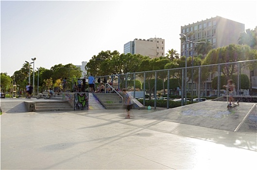 滑板,公园,利马索,塞浦路斯