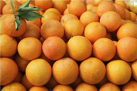 瓦伦西亚,橘子,一堆,市场