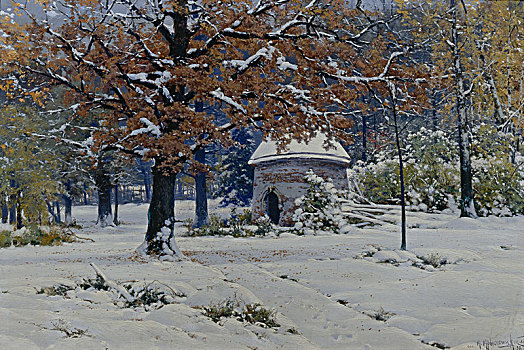 雪,九月,1898年,艺术家