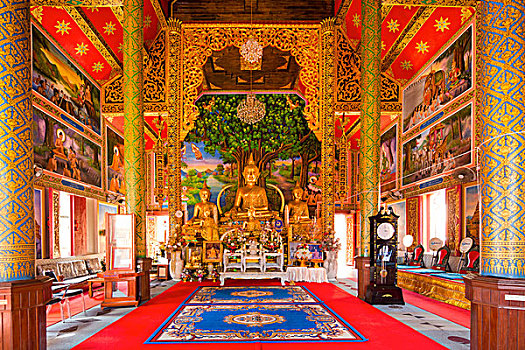 佛像,寺院,庙宇,清莱,北方,泰国,亚洲