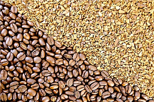 咖啡豆,粒状