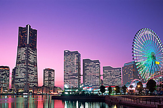 建筑,城市,东京港区,码头,横滨,本州,日本