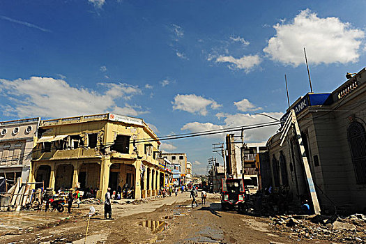haiti,port,au,prince,destroyed,old,colonial,building