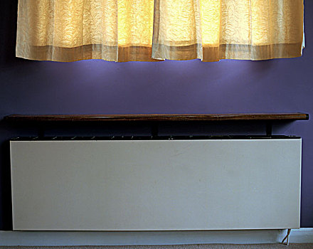 暖气,紫色,涂绘,墙壁,仰视,色彩,帘