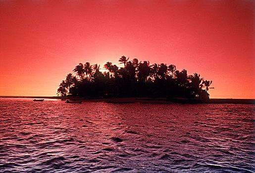 斐济,日落