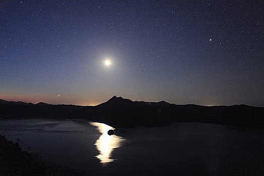 湖,星星,月亮
