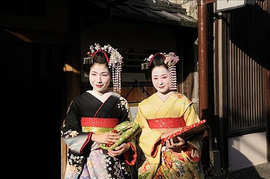 鸾舞伎,艺妓,训练,京都,日本,亚洲