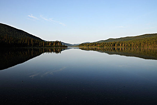 湖,国家,公园,中间,山峦,加斯佩半岛,魁北克,加拿大