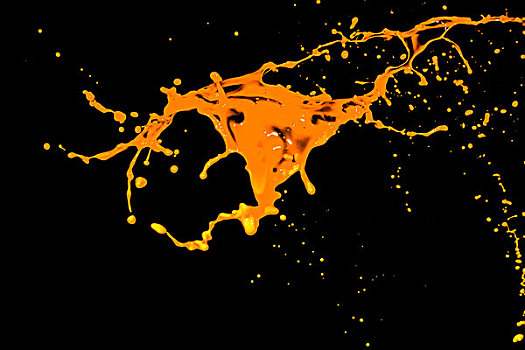 隔绝,橙色,水,溅,背景