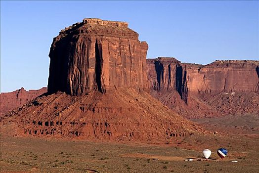 开始,热气球,仰视,纪念碑谷纳瓦霍部落公园,犹他,美国