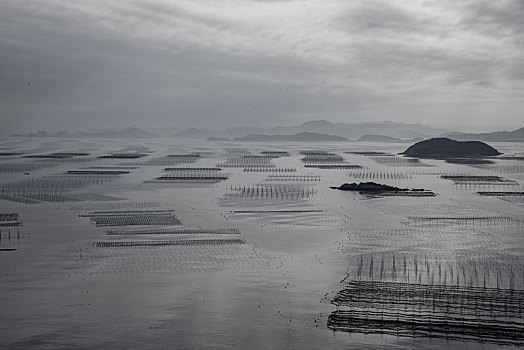 福建霞浦小浩村滩涂景色