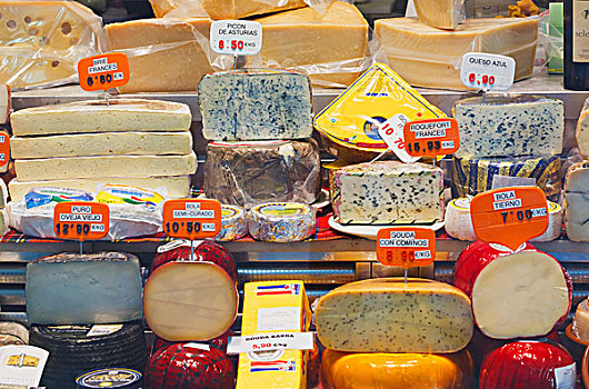 选择,奶酪,橱窗,马德里,西班牙
