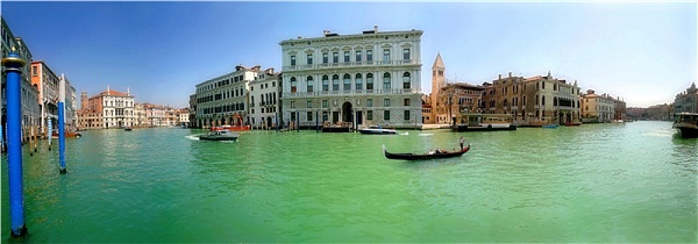 全景,著名,大运河,古建筑,威尼斯,意大利