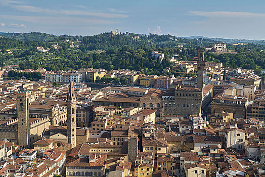 风景,佛罗伦萨大教堂,圆顶,上方,城市,佛罗伦萨,托斯卡纳,意大利,欧洲