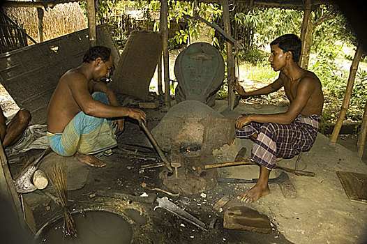锻工,工作,工作间,孟加拉,2007年
