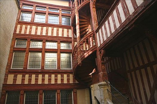 法国,香巴尼阿登大区,特鲁瓦,狮子,酒店,16世纪,街道