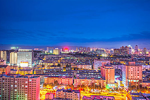 乌鲁木齐城市风光夜景