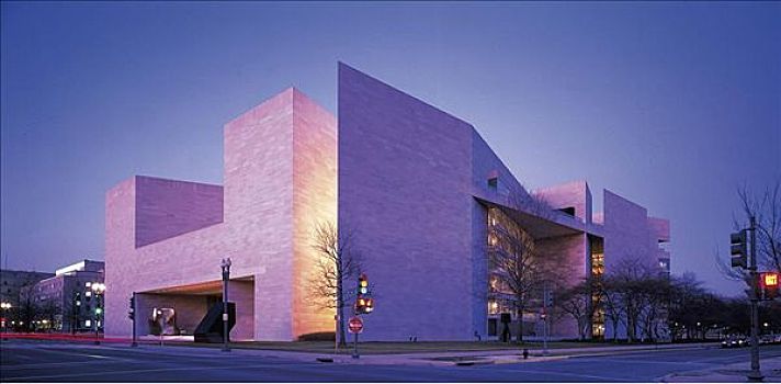 夜光,博物馆,艺术,建筑,华盛顿特区,美国,北美