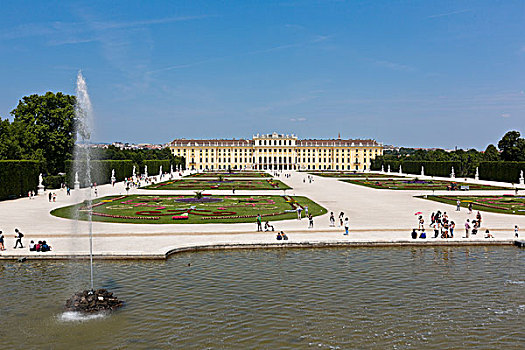奥地利,美泉宫在维也纳举行,这是从前的帝国1441室洛可可夏天在维也纳现代居住