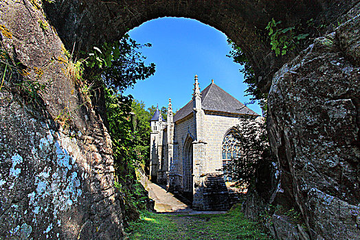 法国,布列塔尼半岛,莫尔比昂省,小教堂