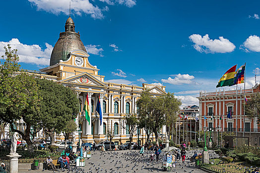 广场,法院,玻利维亚,南美
