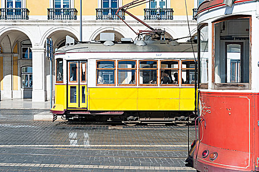 葡萄牙里斯本商业广场placedecommerce有轨电车