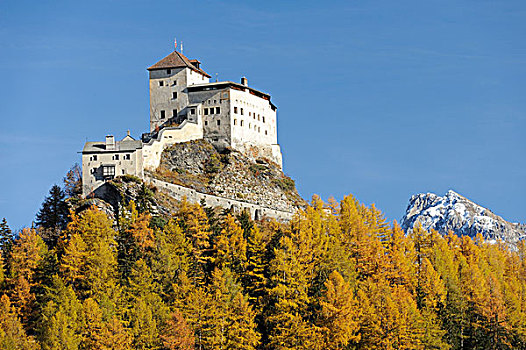 城堡,围绕,恩加丁,瑞士,欧洲