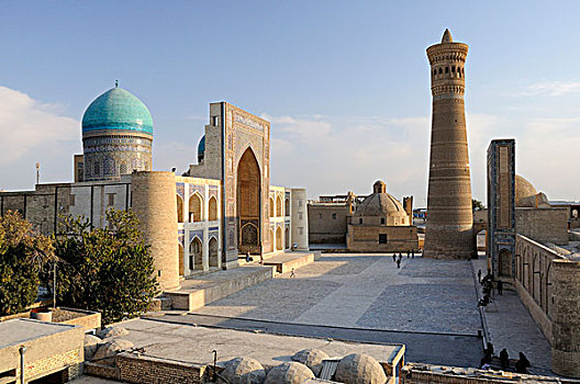 乌兹别克斯坦,布哈拉,清真寺,尖塔