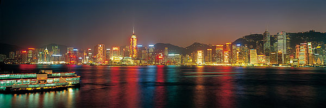 香港回归十周年图片展览维港夜景