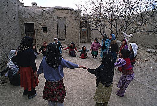 女孩,玩,游戏,圆,户外,教育,中心,喀布尔,学校,学生,教师,窗玻璃,热,家具,地毯
