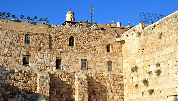 寺庙,攀升,耶路撒冷,哭墙,右边