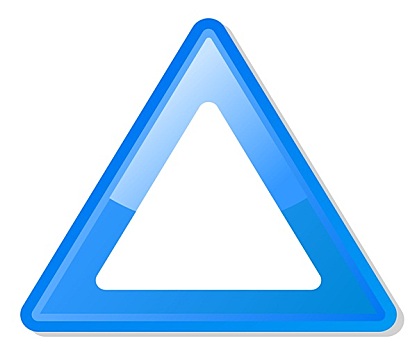 蓝色,警告,三角形