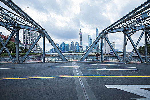上海外白渡桥,外滩,浦东,汽车广告背景