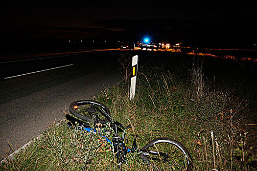 自行车,意外,不幸,巴登符腾堡,德国,欧洲