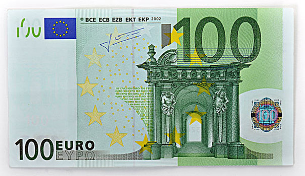 100欧元,货币,正面