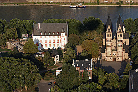 房子,大教堂,科布伦茨,莱茵兰普法尔茨州,德国,欧洲