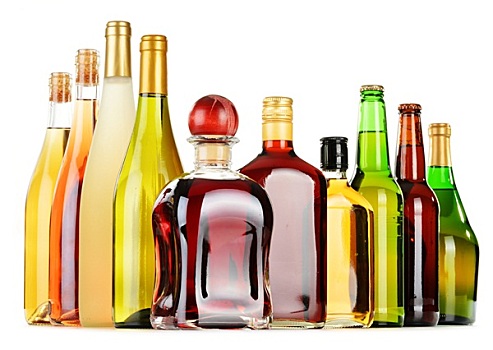 瓶子,种类,酒,隔绝,白色背景