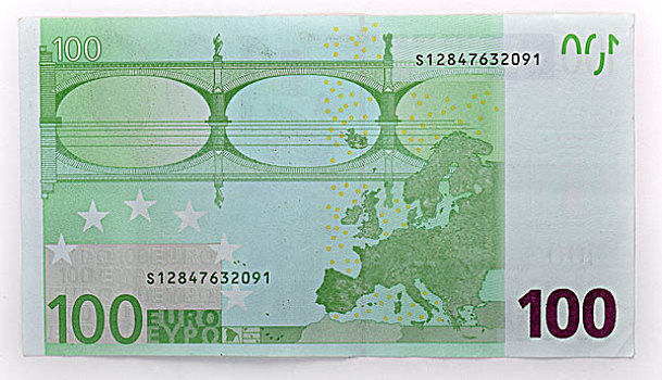 100欧元,货币,背影