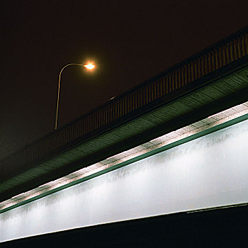 路灯,桥,夜晚