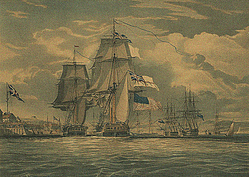 美国军舰,六月,艺术家,动作,19世纪